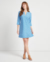 Front view of Jude Connally Megan Dress in Poolside Tile Peri