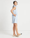 Full body side view of Jude Connally Abby Dress - Chambray Blue