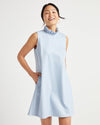 Cropped front view of Jude Connally Abby Dress - Chambray Blue