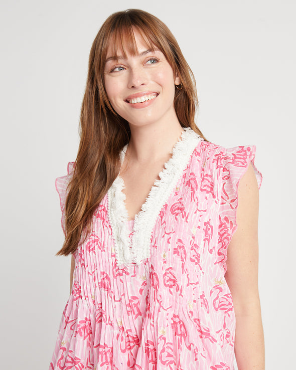Jude Connally Larissa Dress - Queen Flamingo