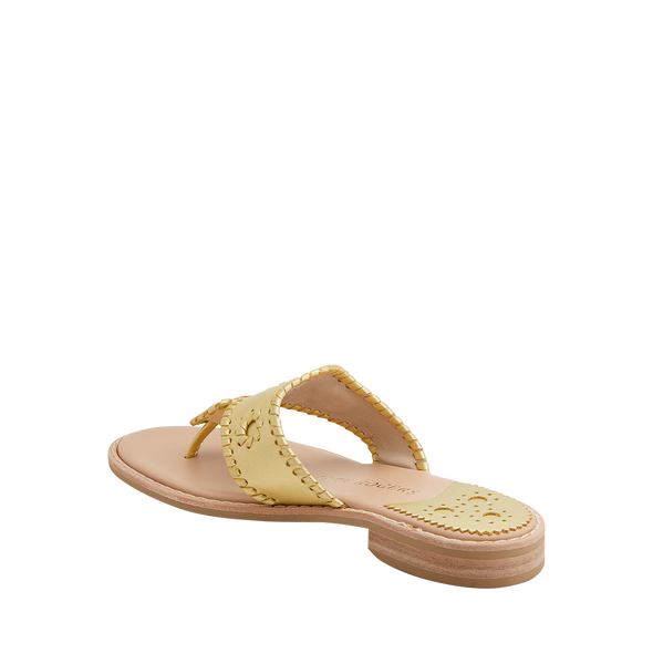 Back view of the Jack Rogers Jacks II Flat Sandal - Gold