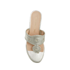 Upper view of the Jack Rogers Jacks Mid Wedge - Platinum