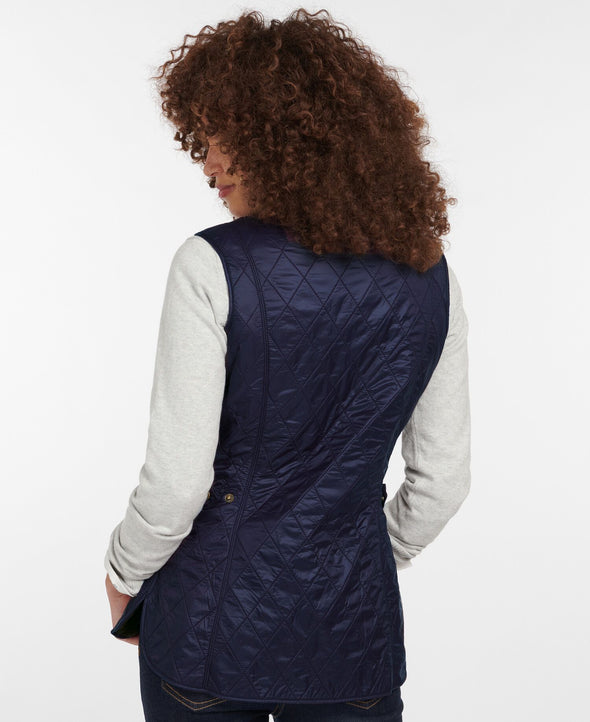 Back view of the Barbour Wray Gilet Vest - Navy