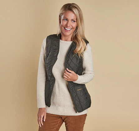 Barbour Fleece Betty Liner Vest in Olive THE LUCKY KNOT
