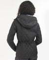 Back view of the Barbour Millfire Quilted Jacket - Black Classic