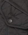 Pocket detail of the Barbour Millfire Quilted Jacket - Black Classic
