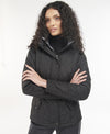Front view of the Barbour Millfire Quilted Jacket - Black Classic