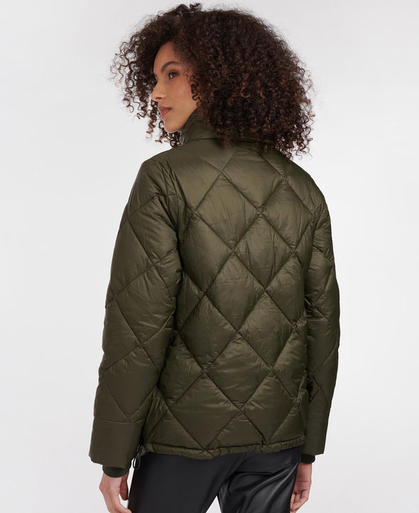 Back view of the Barbour Alness Quilted Jacket Sage