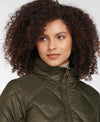 Up close view of the Barbour Alness Quilted Jacket Sage