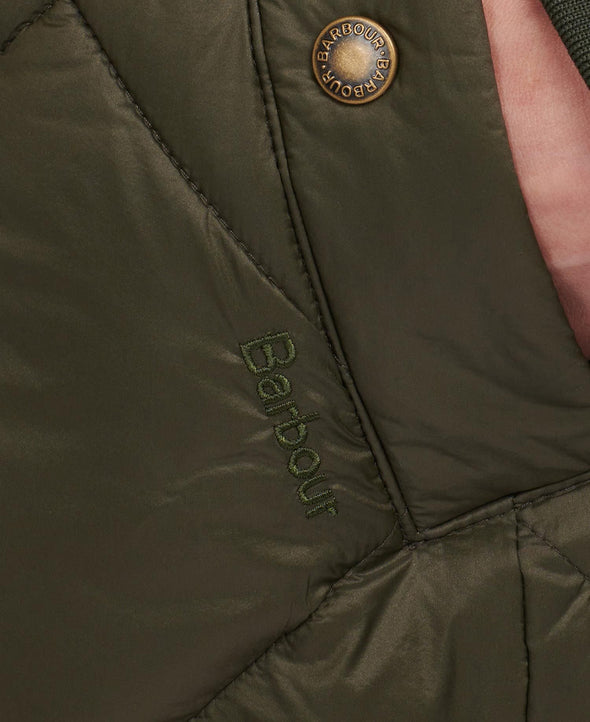 Up close of the Barbour Alness Quilted Jacket Sage