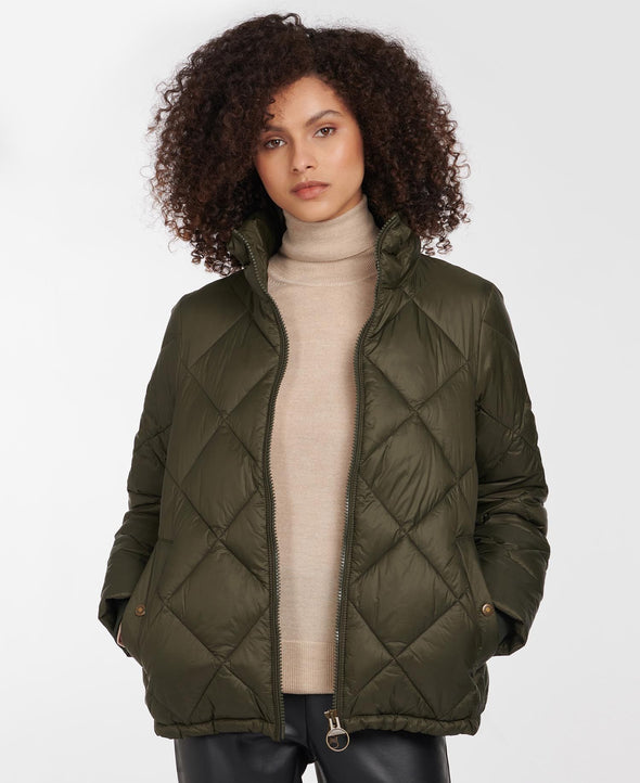 Front view of the Barbour Alness Quilted Jacket Sage