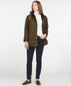 Full body view of the Barbour Acorn Wax Jacket - Olive