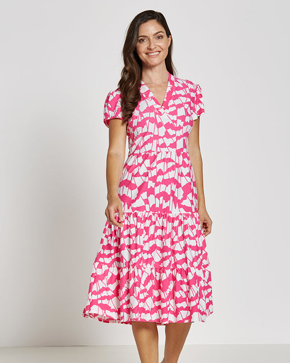 Jude Connally Libby Dress - Butterfly Wings Spring Pink