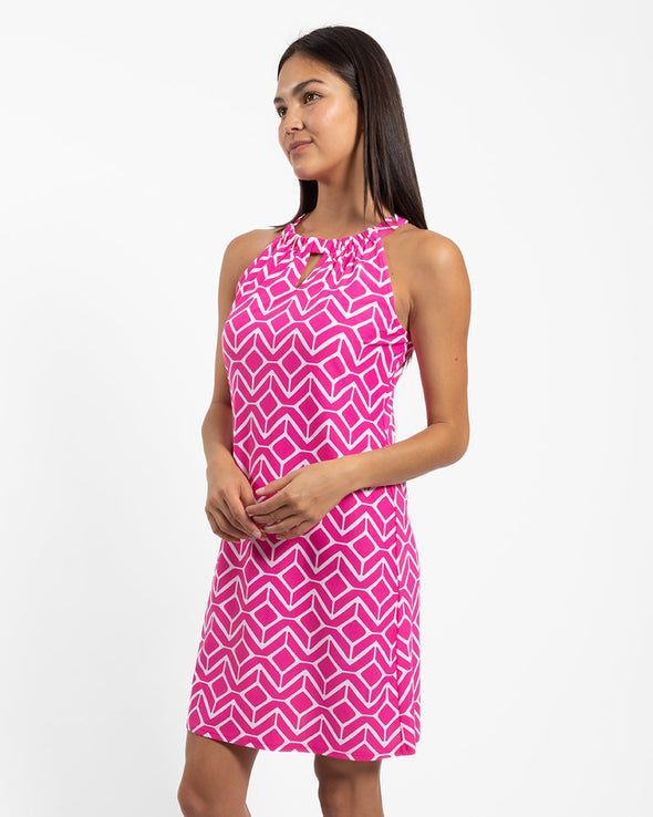 Jude Connally Lisa Dress - Sail Geo Spring Pink