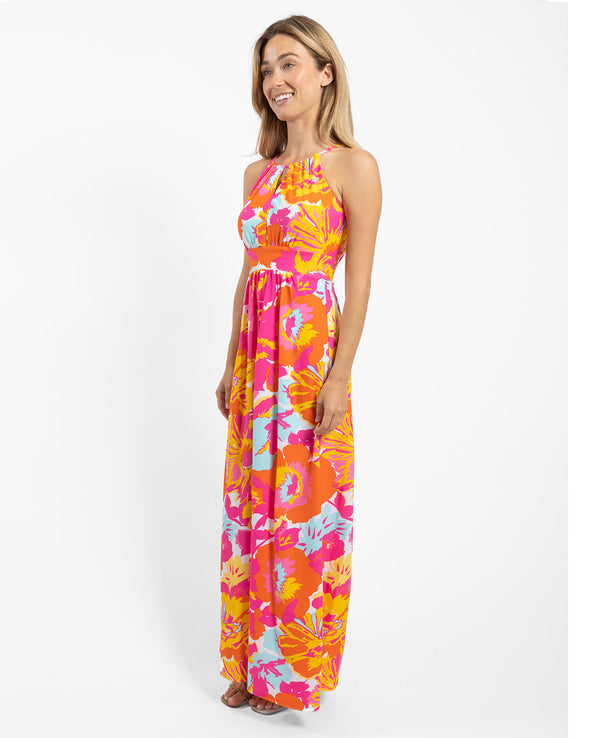 Side view of Jude Connally Mia Dress in Wildflower Spring Multi