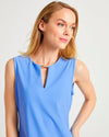 Close up view of Jude Connally Nadine Dress in Periwinkle