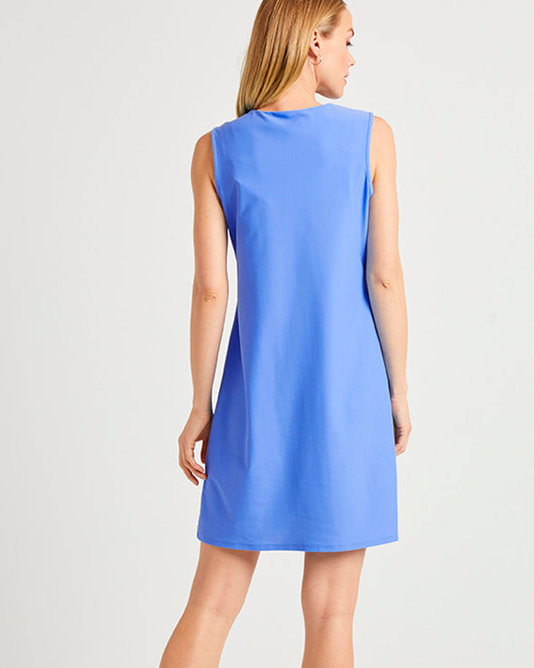 Back view of Jude Connally Nadine Dress in Periwinkle