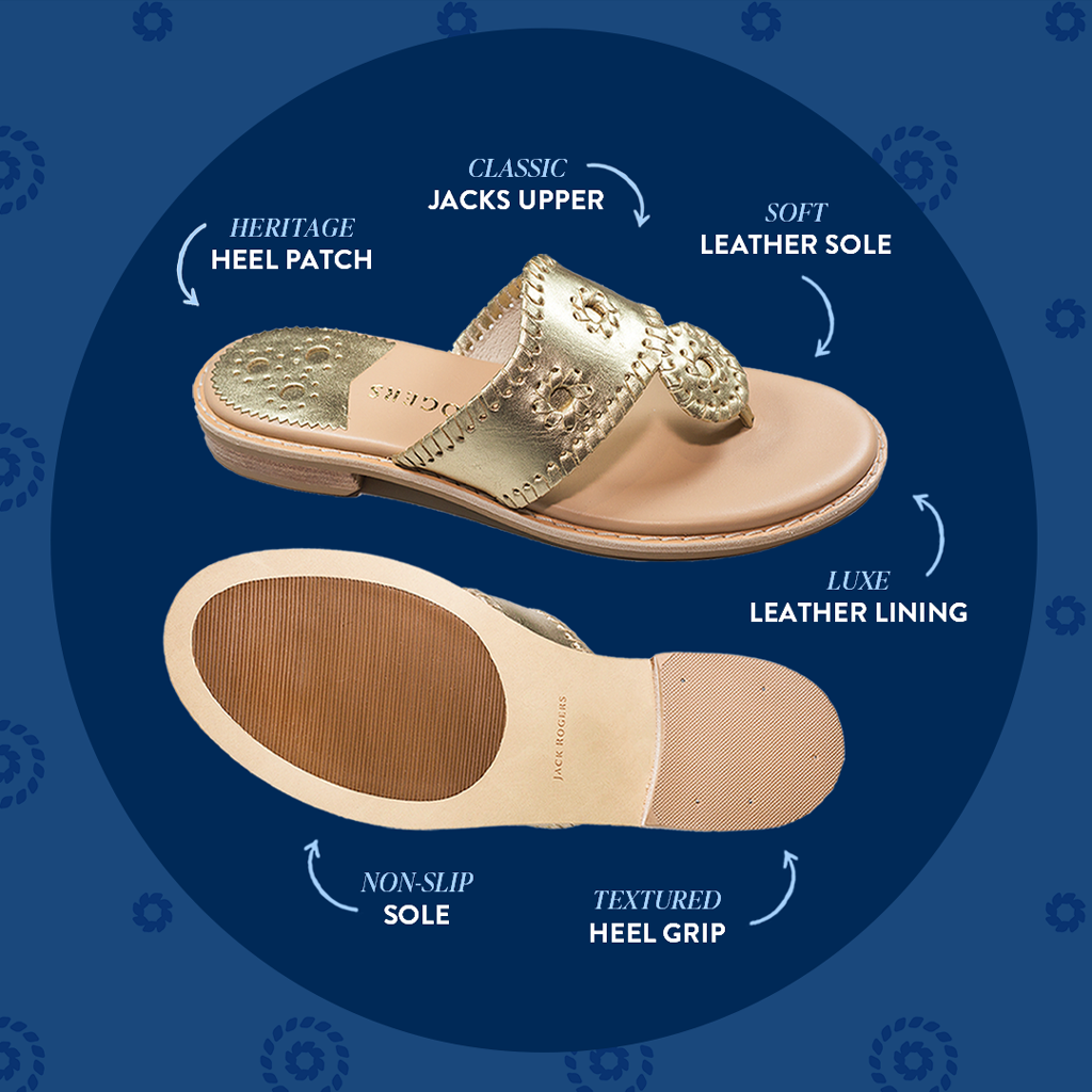 Jack rogers 2025 gold sandals