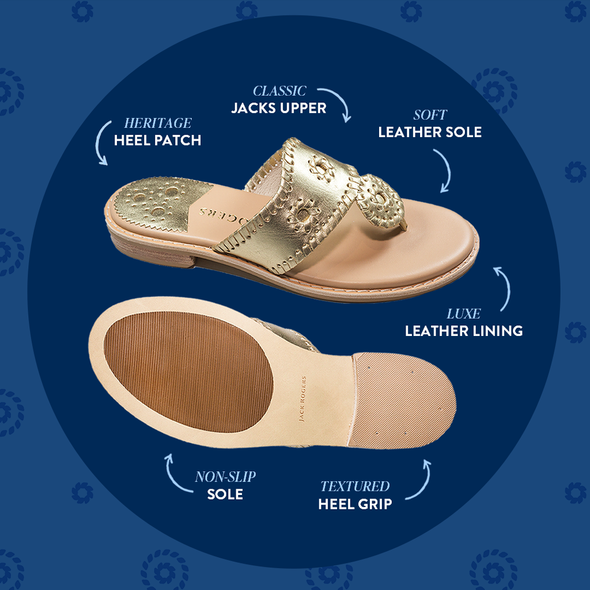 Jack Rogers Jacks II Flat Sandal - Gold