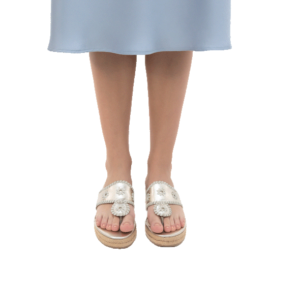 Jack Rogers Jacks Mid Wedge - Platinum