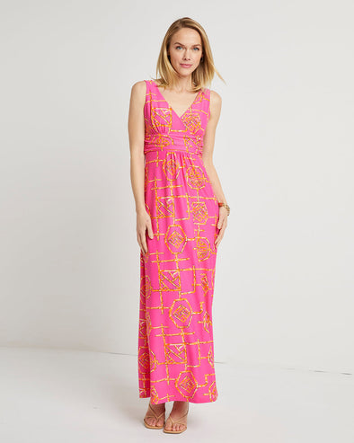 Jude Connally Penelope Dress - Bamboo Lattice Pink/Apricot