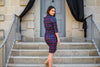 Back view of the Gretchen Scott Twist & Shout Dress - Balmoral Plaid