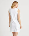 Back view of Jude Connally Presley Jaquard Dress in Grand Links White