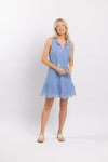 Full body view of Sail to Sable Sleeveless Ruffle Hem Dress