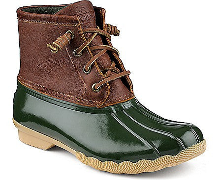 Sperry Women's Saltwater Boot Tan/Green by Sperry Top-Sider from THE LUCKY KNOT