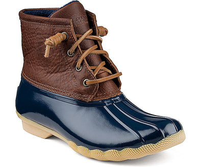 Sperry Women's Saltwater Boot Tan/Navy by Sperry Top-Sider from THE LUCKY KNOT