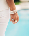 Model in the Susan Shaw Dotted Coin Pearl Ring