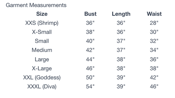 Size Chart for Gretchen Scott Teardrop Dress Blue
