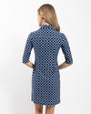 Back view of Jude Connally Sloane Dress Circle Geo in Navy