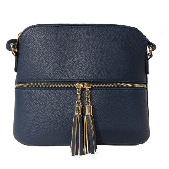 Flat front view of the Crossbody Purse - Navy