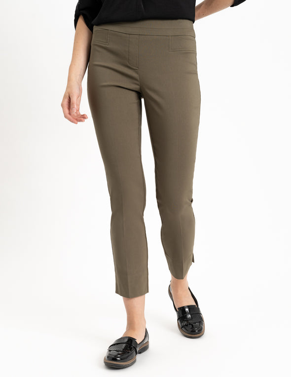 Front view of the Renuar Ankle Pants- Cedar
