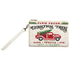 Front view of the Truck And Christmas Tree Beaded Club Bag