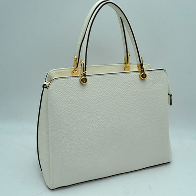Vegan Leather Handbag - White