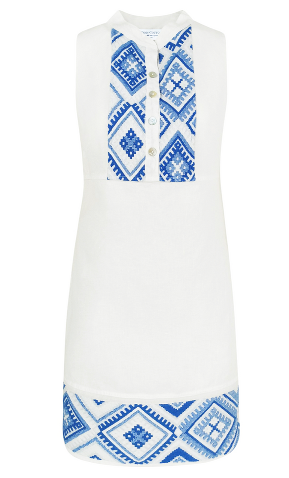 Haris Cotton Circe Dress - White Lapis