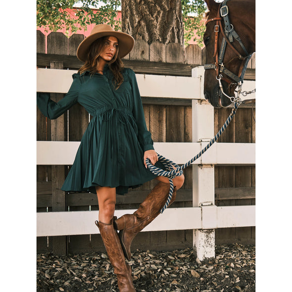 Outdoor model in the Ryder Dress