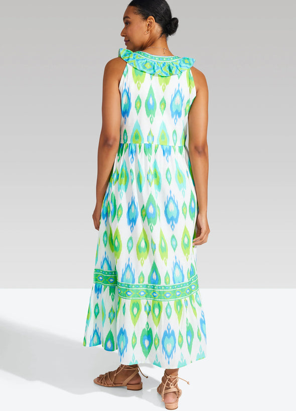 Bella Tu Cefalu Maxi Dress - Ikat Turquoise