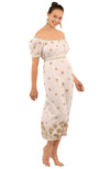 Front view of Gretchen Scott Big Love Maxi Dress in White/Gold