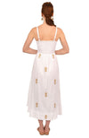 Back view of Gretchen Scott Fiesta Time Dress in White/Gold