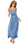 Full front image of Gretchen Scott Fiesta Maxi Dress - Watteau - Blues