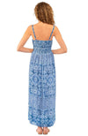 Back view of Gretchen Scott Fiesta Maxi Dress - Watteau - Blues
