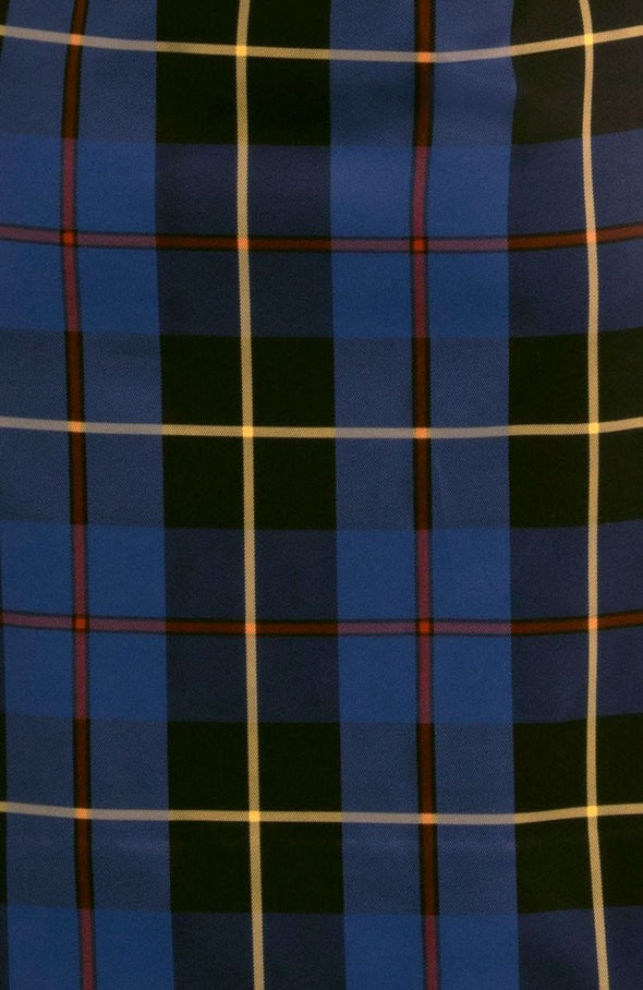 Pattern of the Gretchen Scott Ruff Neck Dress - Plaidly Cooper - Navy Plaid*