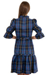 Back View in Gretchen Scott Teardrop Dress Blue