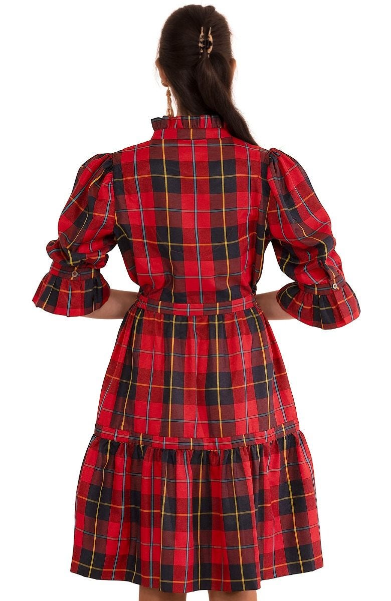 Gretchen Scott Teardrop Dress in Plaidly Cooper Red | Holiday Staples X-Small Gretchen Scott Teardrop Dress in Plaidly Cooper Red | Holiday Staples X-Small