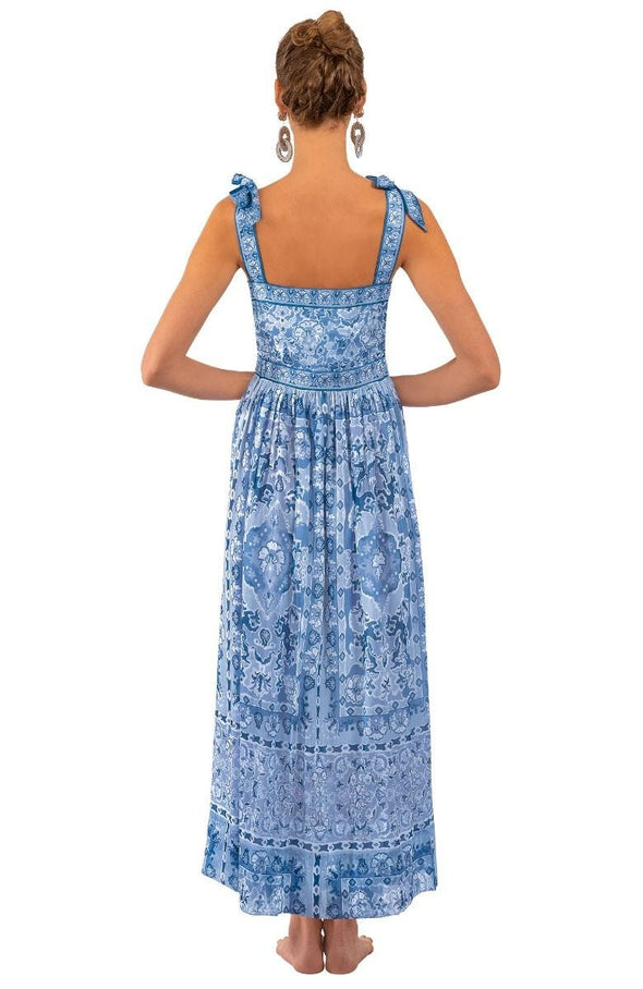 Back view of Gretchen Scott Fun In The Sun Dress - Watteau - Blues