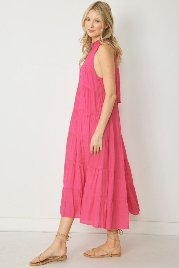 Chloe Maxi Dress - Hot Pink