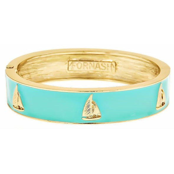 SAILBOAT BANGLE BRACELET - Aqua by Fornash from THE LUCKY KNOT